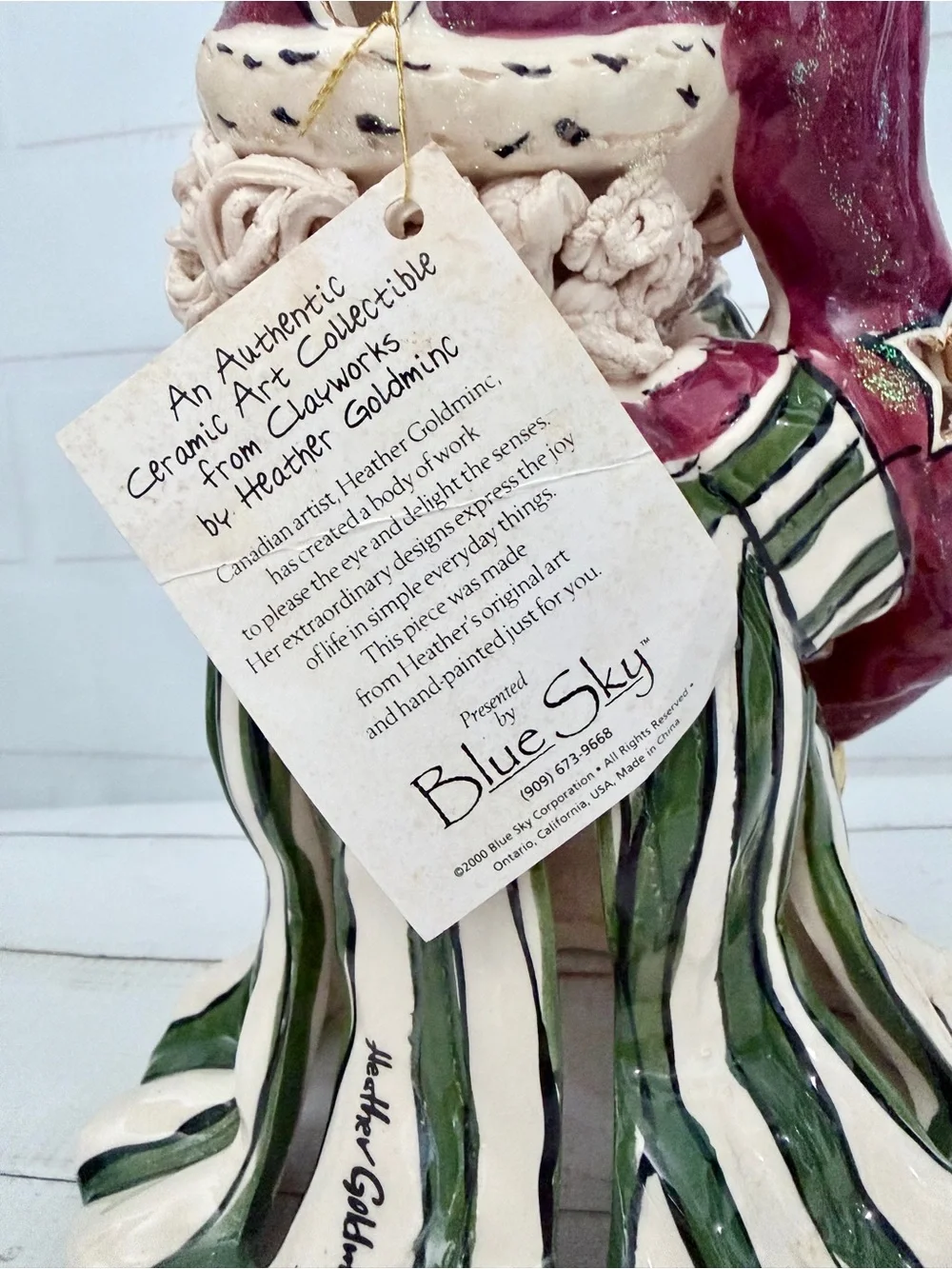 The Blue Sky Clayworks Santa Claus Figurine by Heather Goldminc